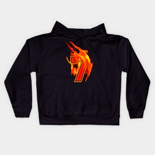 Burning Hot Sports Letter 7 Kids Hoodie